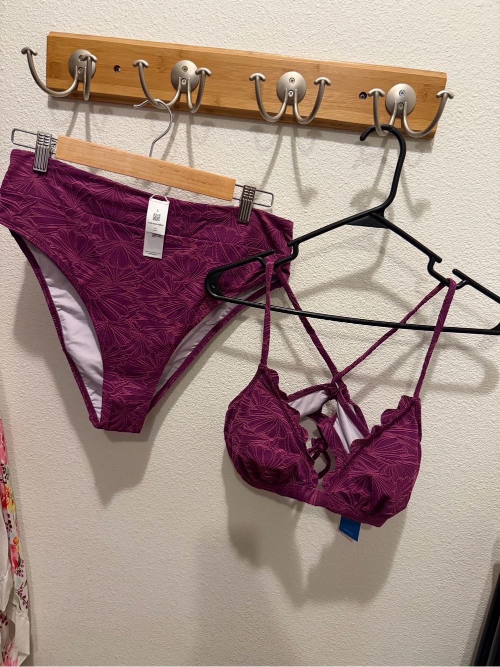 Women’s Purple Floral High-Waist Bikini Set - NWT
